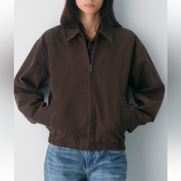 ARITZIA Tna Caddie Blouson Jacket in Rich Brown - Picture 2 of 10